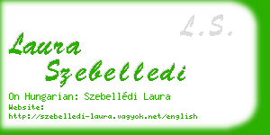 laura szebelledi business card
