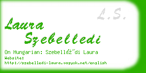 laura szebelledi business card